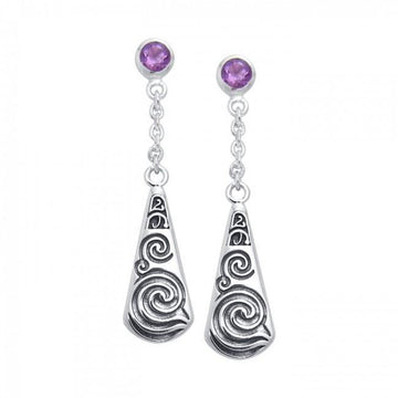 Celtic Maori Silver Earrings TER524 - Jewelry